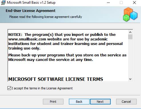 Install Small Basic - Step 2