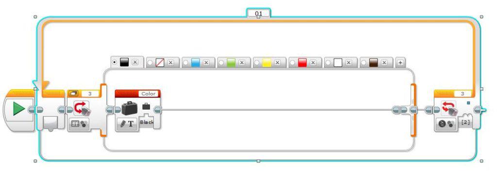 LEGO MINDSTORMS EV3 - Loop Block Color Sensor - Step 2