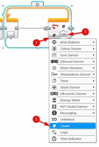 LEGO MINDSTORMS EV3 - Loop Block Count Mode