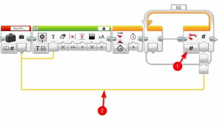 LEGO MINDSTORMS EV3 - Loop Block Count Program - Step 6