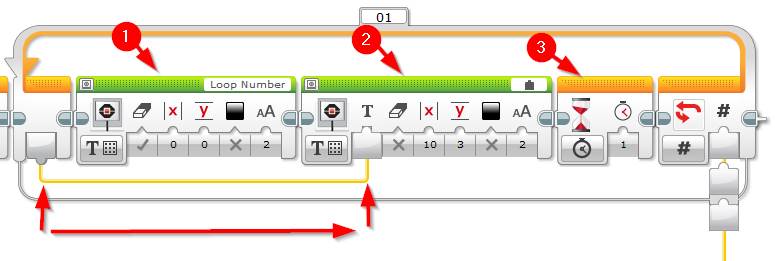 LEGO MINDSTORMS EV3 - Loop Block Count Program - Step 7