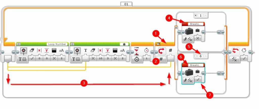 LEGO MINDSTORMS EV3 - Loop Block Logic Program - Step 4