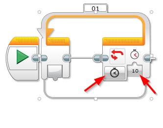 LEGO MINDSTORMS EV3 - Loop Block Time Indicator Program - Step 1