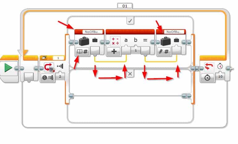 LEGO MINDSTORMS EV3 - Loop Block Time Indicator Program - Step 2