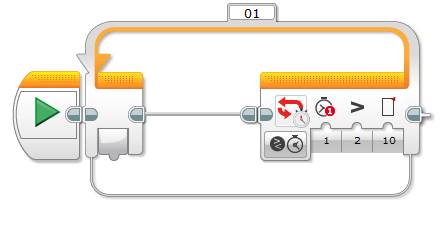 LEGO MINDSTORMS EV3 - Loop Block Timer Mode - greater than 10