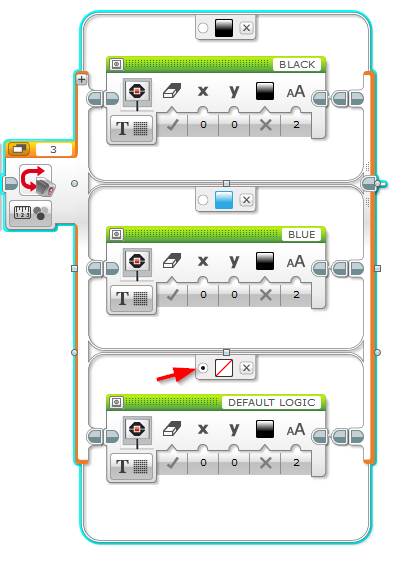 LEGO MINDSTORMS EV3 - Switch Block - Default Case