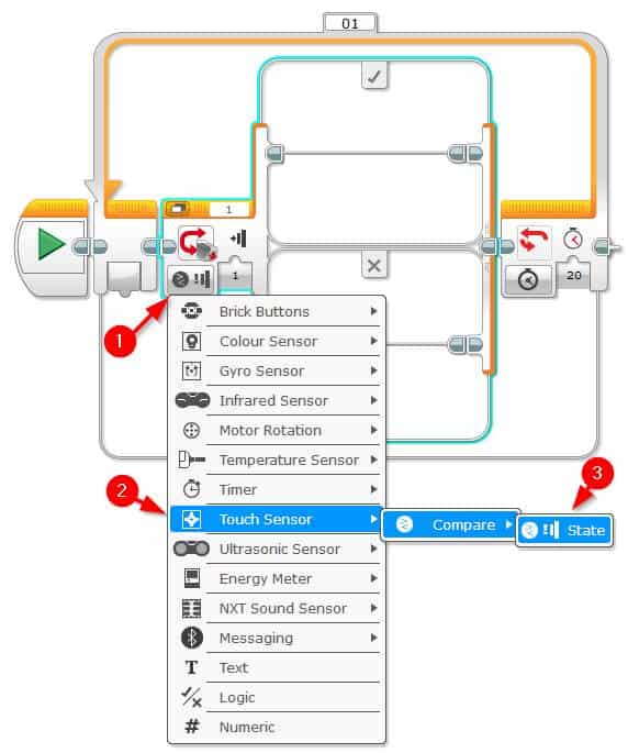 LEGO MINDSTORMS EV3 - Switch Block - Example Program 1 - Step 2