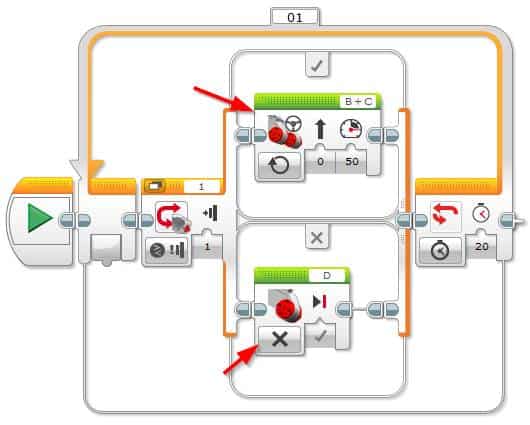 LEGO MINDSTORMS EV3 - Switch Block - Example Program 1 - Step 3jpg