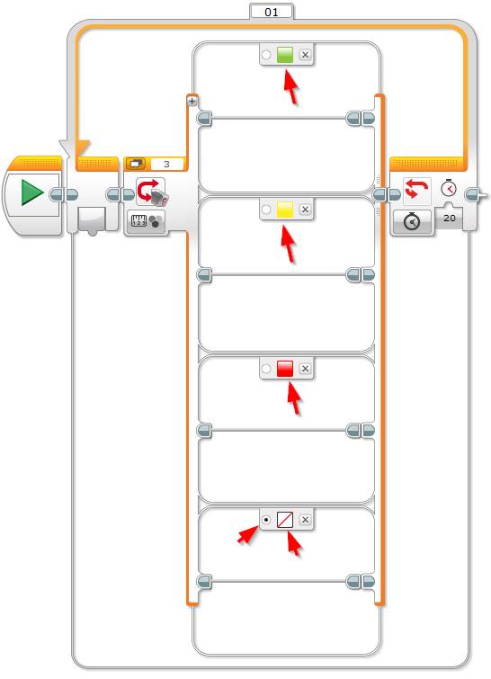 LEGO MINDSTORMS EV3 - Switch Block - Example Program 2 - Step 1