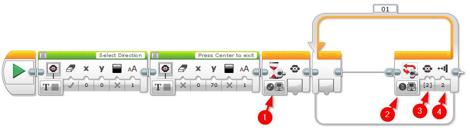 LEGO MINDSTORMS Education EV3 - Brick Buttons - Move Robot Step 2