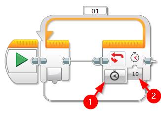 Lego EV3 Buttons Programming Random Block - Random Block Example Program 1 - Step 1