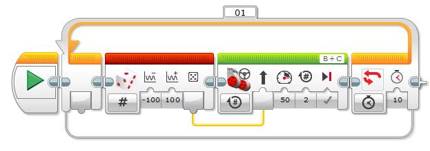 Lego EV3 przycisków programowania Losowa blok - Random blok programu przykład 1 - krok 2