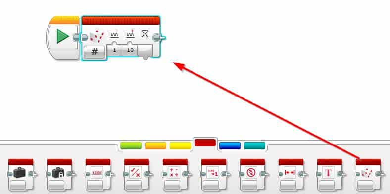 Lego EV3 Buttons Programming Random Block