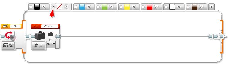 Lego EV3 Buttons Programming Text Block Sample Program 1 - Step 2