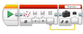 Lego EV3 Buttons Programming Text Block Sample Program 2 - Step 1