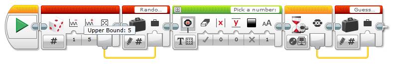 Lego EV3 Buttons Programming Text Block Sample Program 2 - Step 2