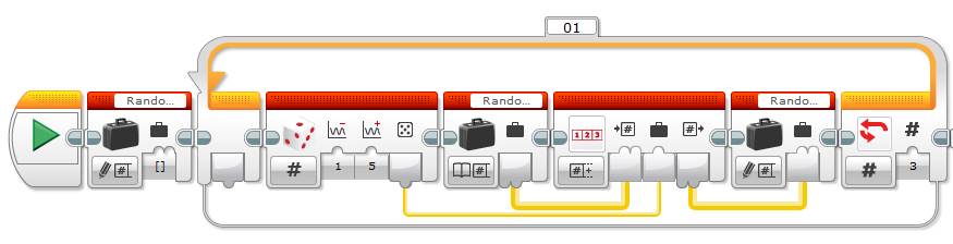 Lego EV3 Programowanie Array Operations Blok -Example Program Krok 2