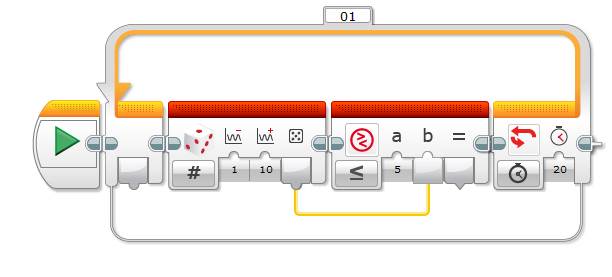 Lego EV3 Programming Compare Block Example Program 1 - Step 2