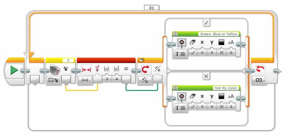 Lego EV3 Programming Range Block Example