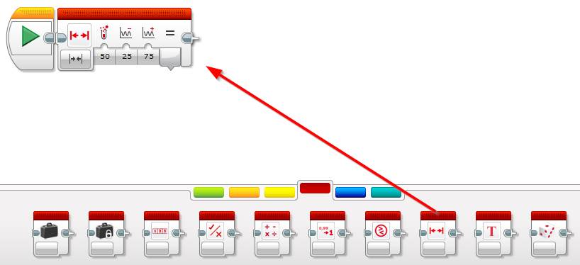 Lego EV3 Programowanie Zakres bloku V1