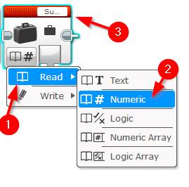 Lego Mindstorms EV3 Software - Zmienna Block - Czytaj zmienna - Krok 1