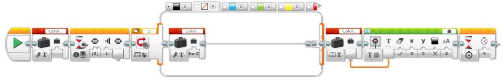 Lego Mindstorm EV3 Software - Variable Block - Show-Color-Name-Final-program