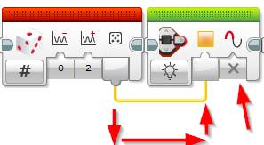 Lego Mindstorms EV3 Software - EV3 Brick Status Light Programming Block - Example Program 1 - Display Random Color - Step 5