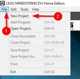 Lego-Mindstorms-EV3-Software-Home-edition-create-new-program