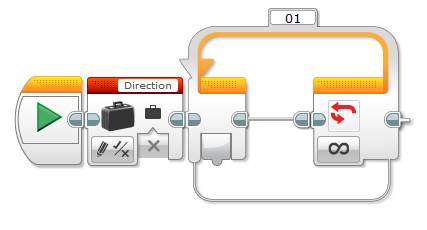 Lego Mindstorms EV3 Software - Touch Sensor Forwards and Backwards - Step 2