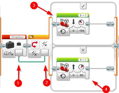 Lego Mindstorms EV3 Software - Touch Sensor Forwards and Backwards - Step 6