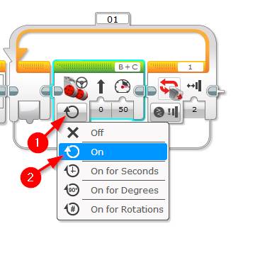 Lego Mindstorms EV3 Software - Touch Sensor Stop Robot - Step 2